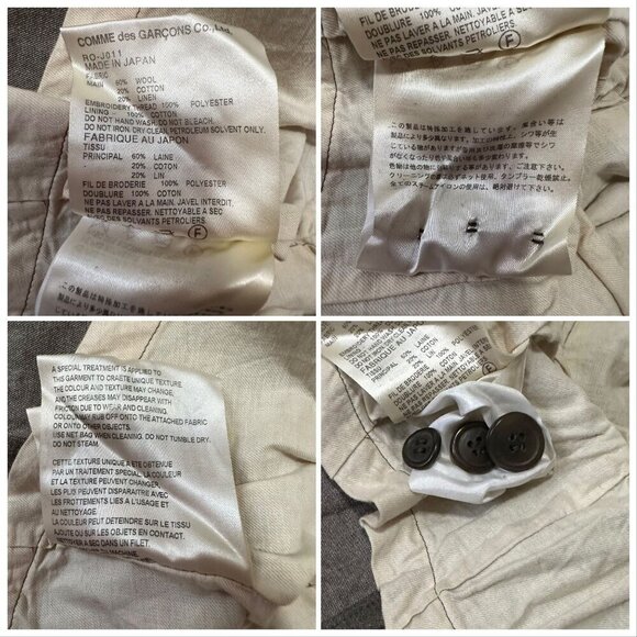 2015 Comme des Garçons Comme des Garçons Trompe L'Oeil Pocket jacket, Size M - Picture 5 of 16